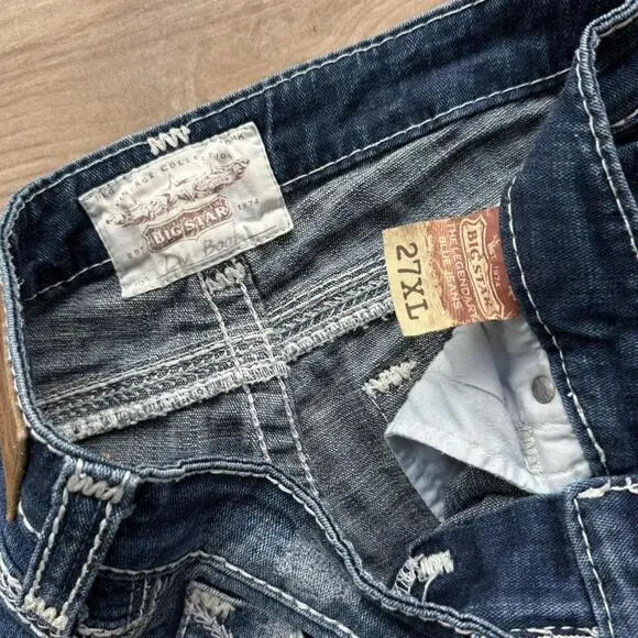 Y2K Boot Cut Big Star Liv  Western Cut Low Rise Denim Pants - Picture 3 of 8